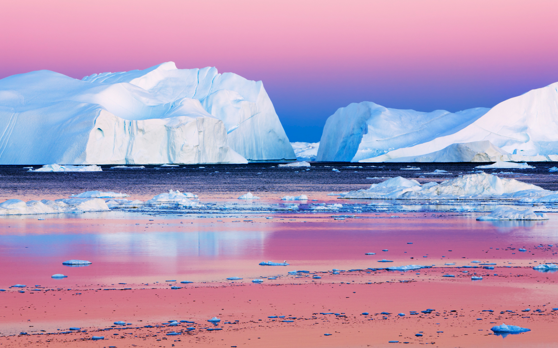 Icebergs in Disko Bay, Greenland